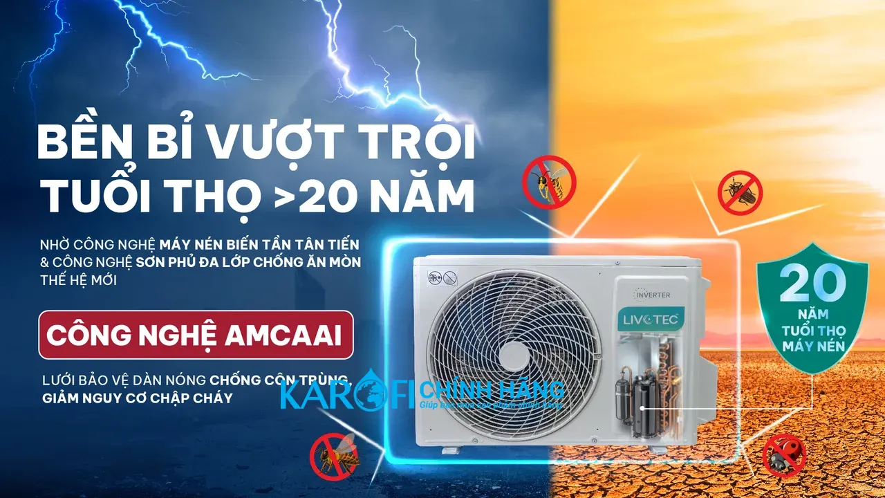 Điều hòa một chiều Livotec DH09 Inverter
