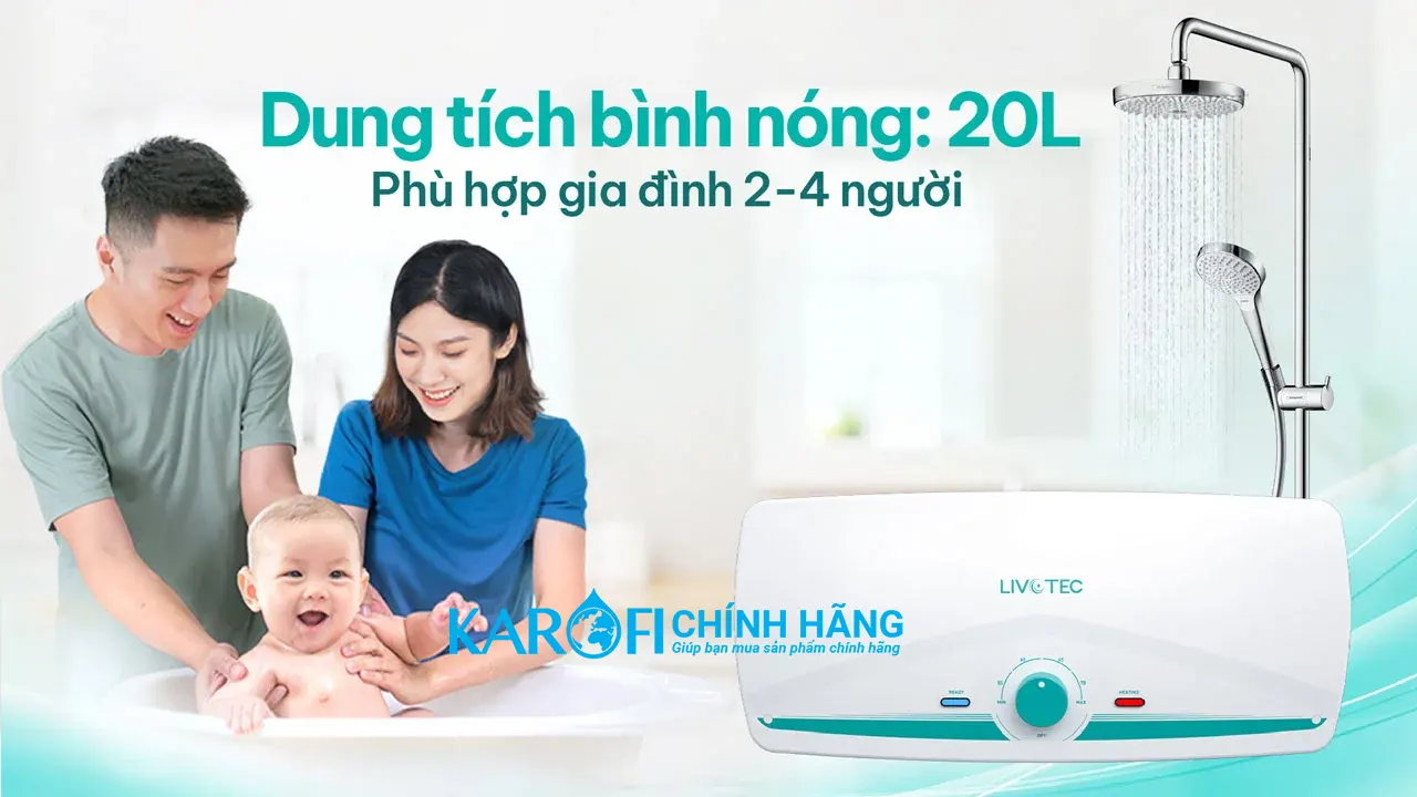 Bình nước nóng  Livotec LWH-ID20