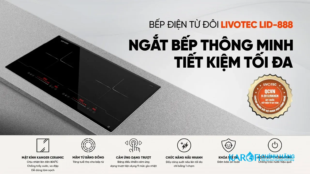 Bếp từ đôi Livotec LID-888