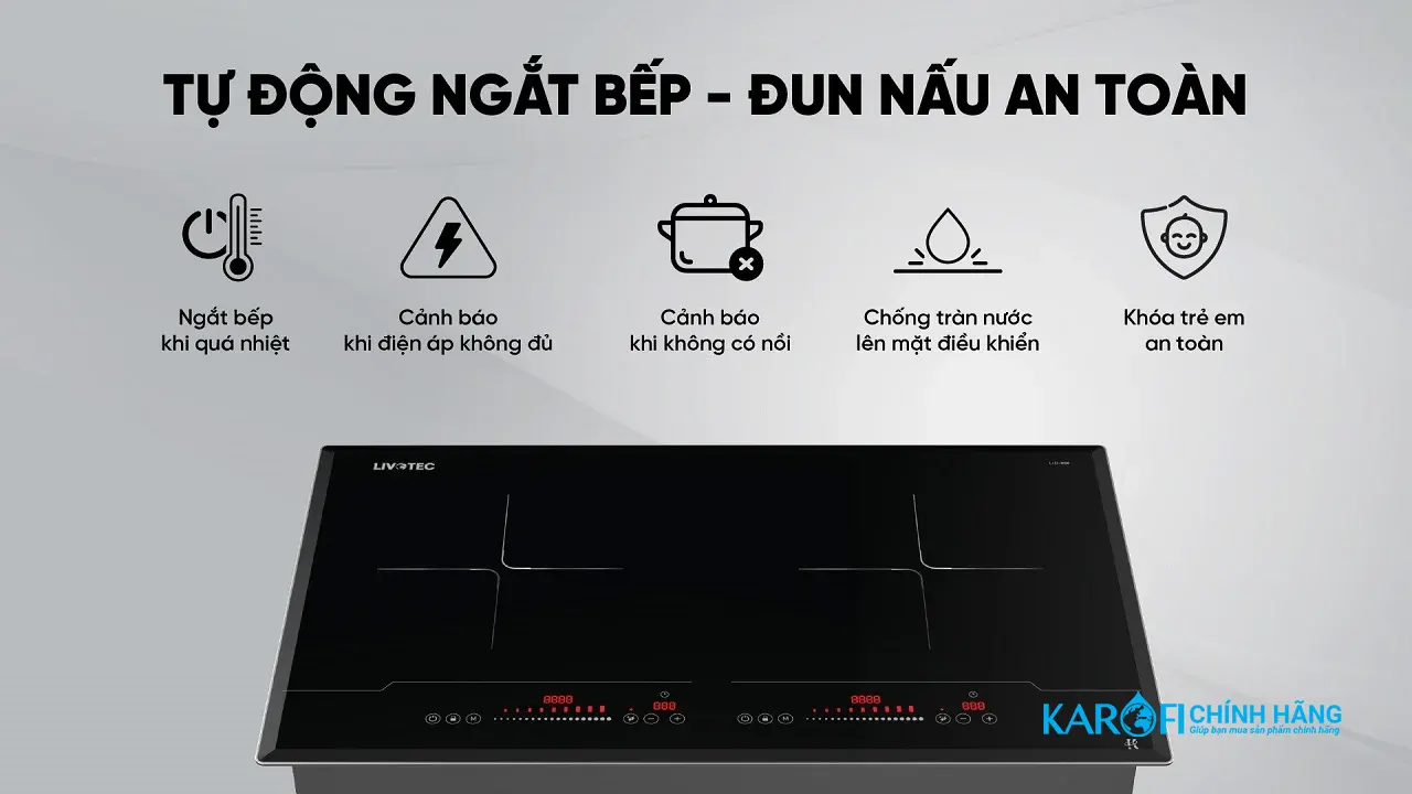 Bếp từ đôi Livotec LID-888