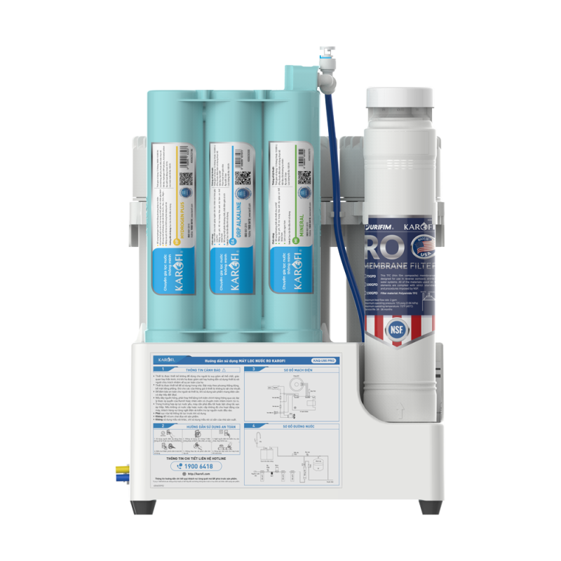 Máy lọc nước hydrogen ion kiềm Karofi KAQ-U95 + HYDRO-iON KIỀM - 11 lõi