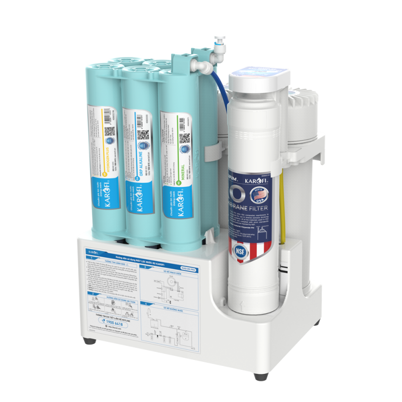 Máy lọc nước hydrogen ion kiềm Karofi KAQ-U95 + HYDRO-iON KIỀM - 11 lõi