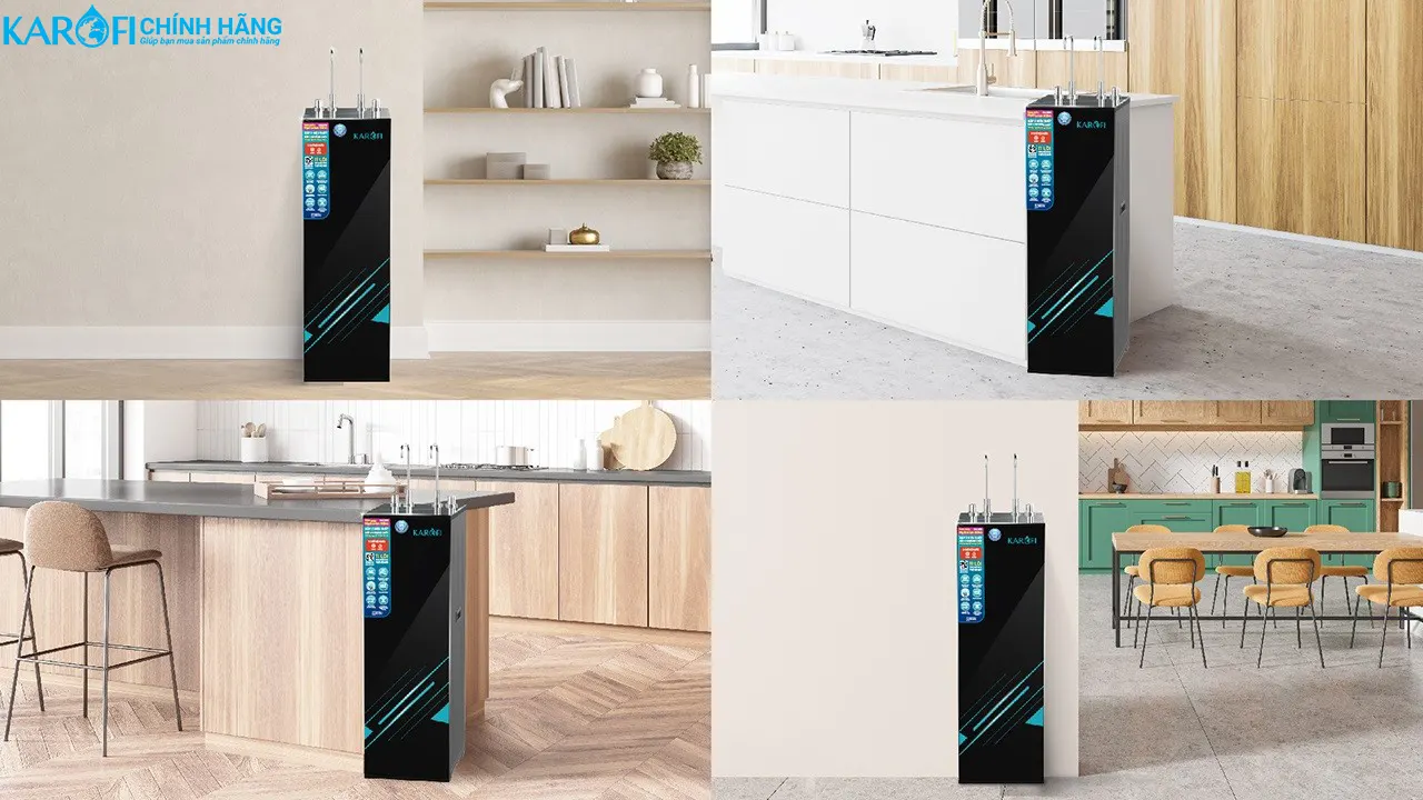 Máy lọc nước nóng nguội Karofi KAH-H58S-11 lõi lọc