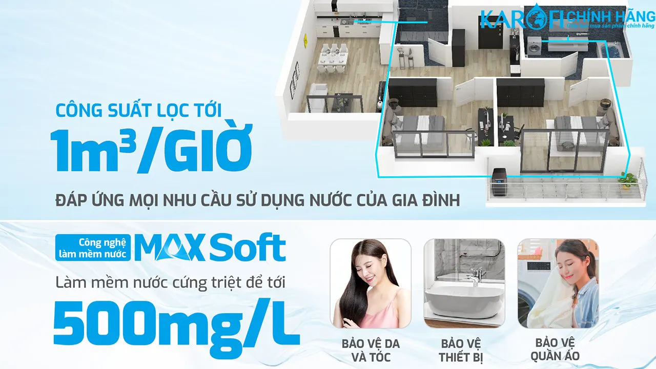 Lọc tổng trung tâm cao cấp Karofi KTF-P01