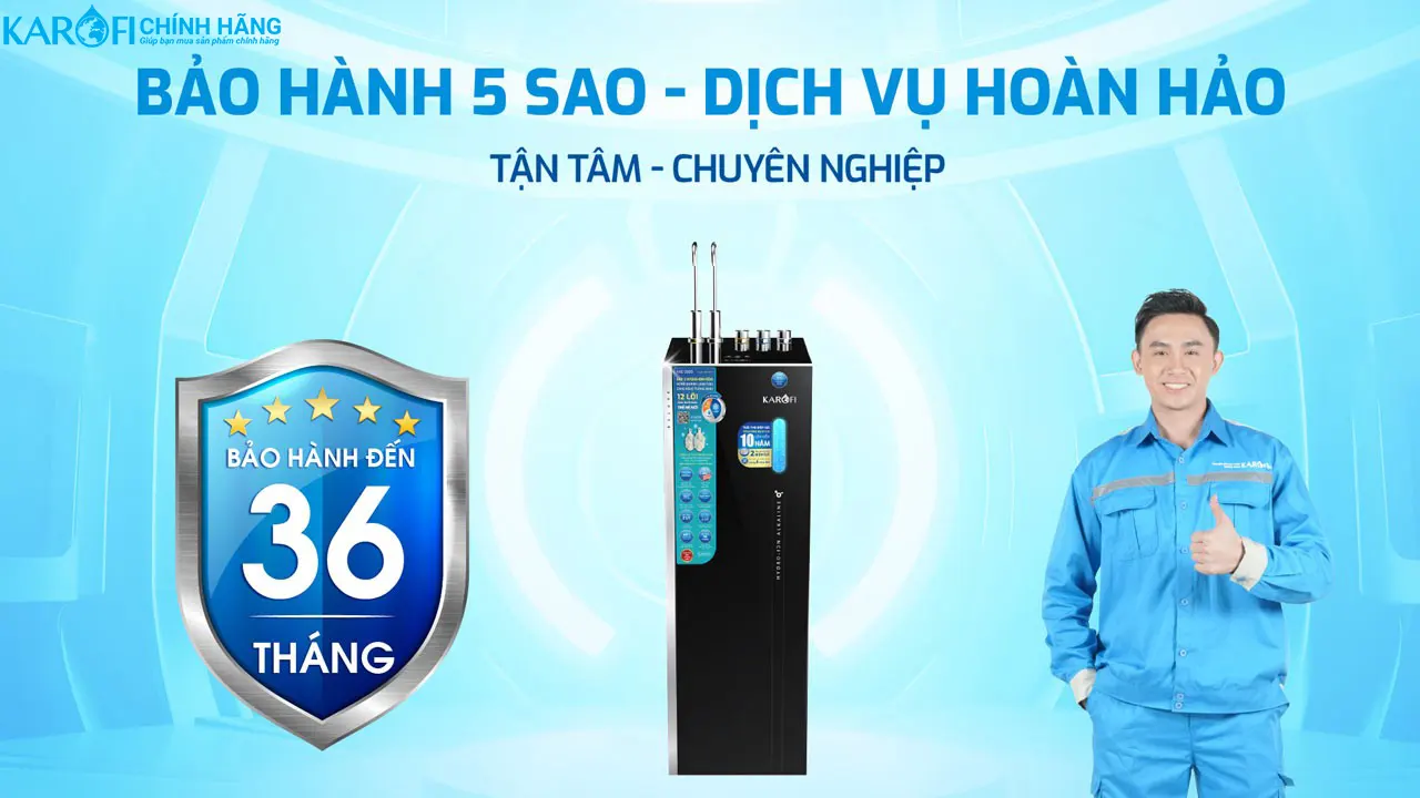 Máy lọc nước Hydro-ion kiềm nóng lạnh Karofi KAE-S688