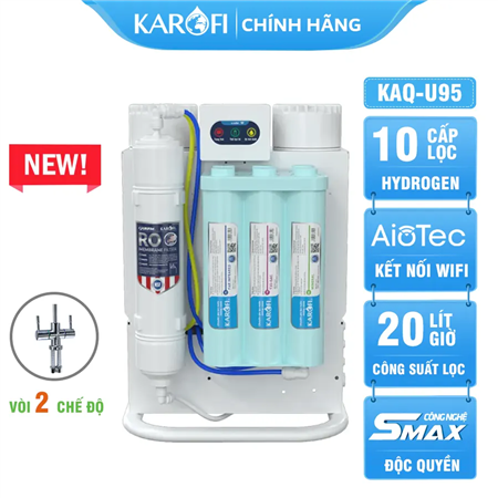 Máy lọc nước Karofi KAQ-U95-DUAL - 2 Chế độ nước - Mới 2026