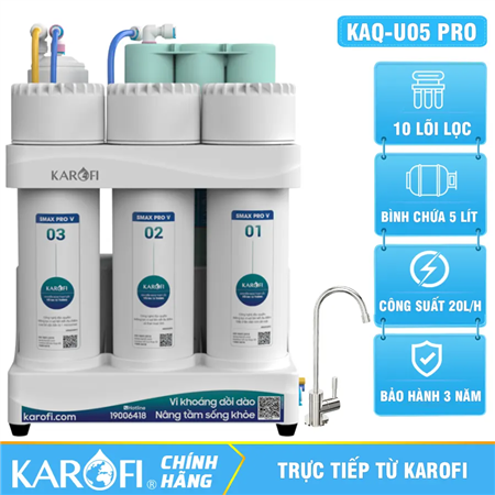 Máy lọc nước Karofi KAQ-U05 Pro - 10 Lõi lắp gầm