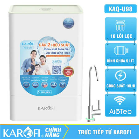 Máy lọc nước Karofi KAQ-U98 - 10 Lõi Thông Minh - Mới 2026