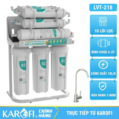 Máy lọc nước Karofi Livotec 218 - Hydrogen 10 Lõi Mới 2026