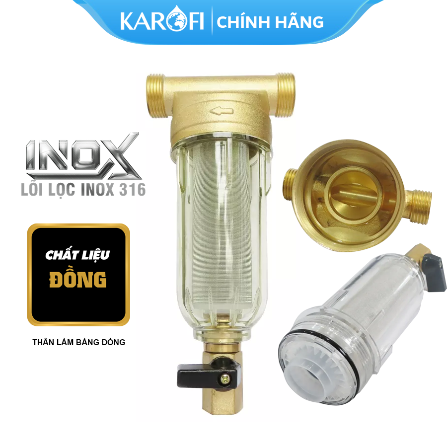 Bộ lọc thô đầu nguồn K4A100 Thân Đồng - Mẫu Mới 2023