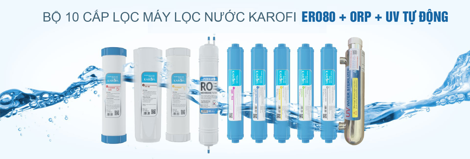 Máy lọc nước Karofi 9 cấp lọc lõi ORP
