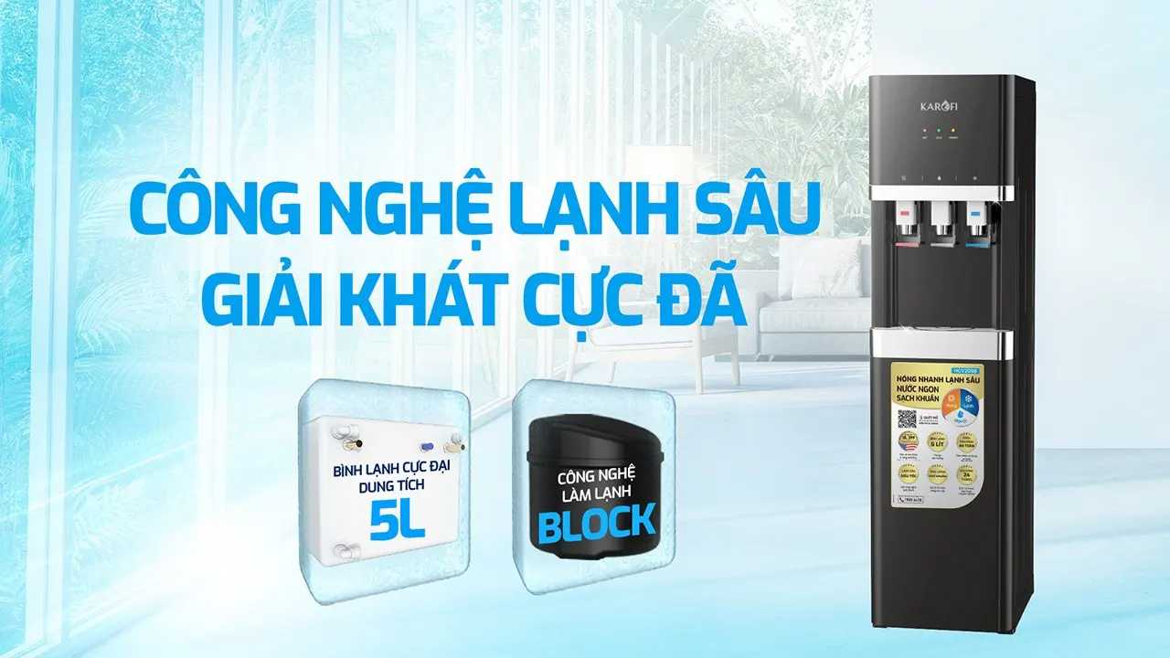 Cây nước nóng lạnh Karofi HCV208B
