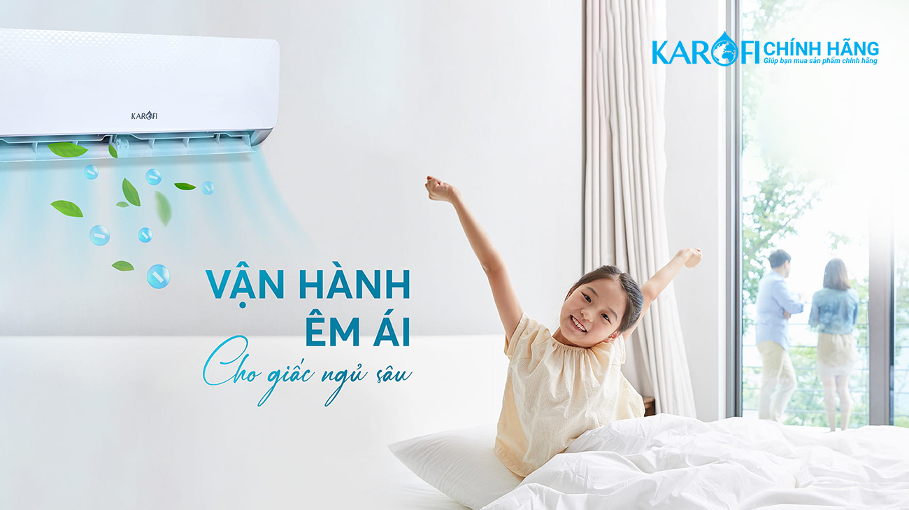Điều hoà không khí Karofi 12000BTU KDC-WF12 vận hành êm ái