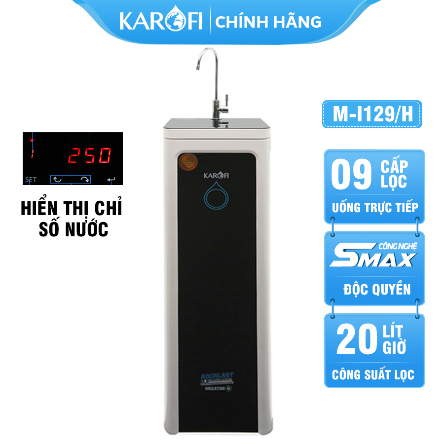 Máy lọc nước RO Hydrogen Karofi M-I129/H - 9 Lõi
