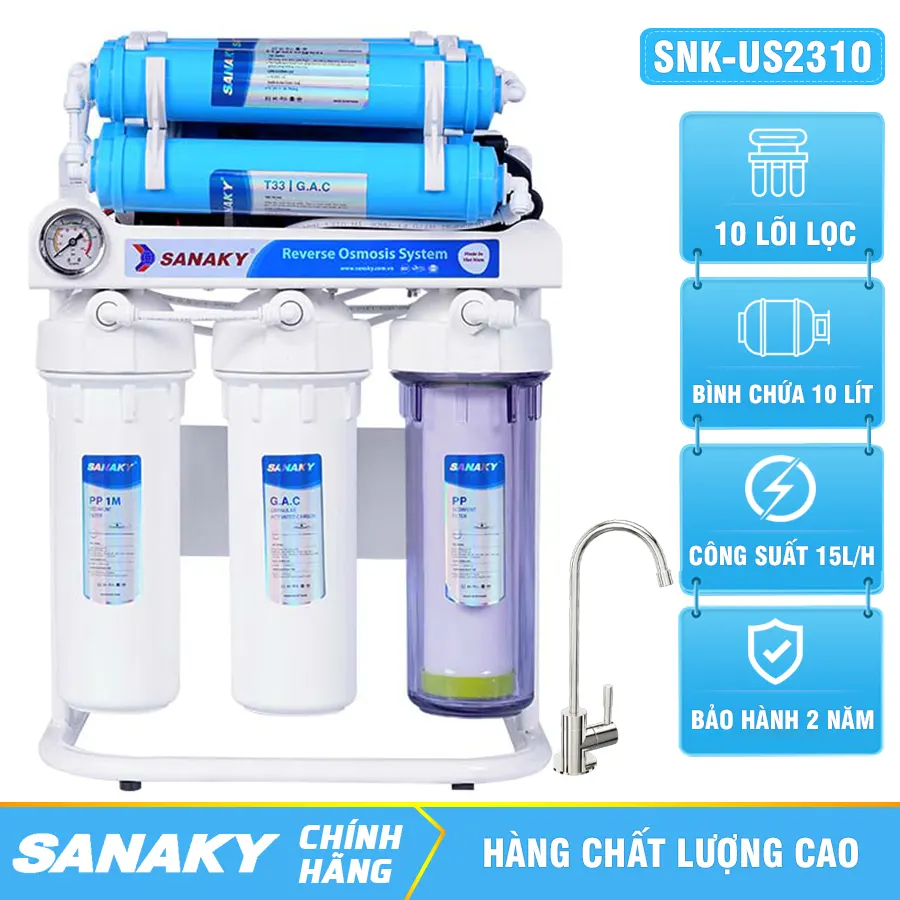 Máy lọc nước Sanaky SNK-US2310 - 10 Lõi Hydrogen - Mẫu 2026