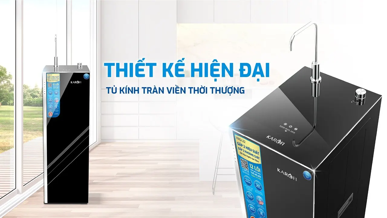 Thiết kế tràn viền Máy lọc nước Karofi KAQ-L22 