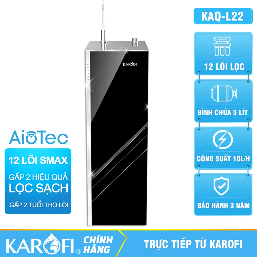 Máy lọc nước Karofi KAQ-L22 - 12 Lõi Mới 2026