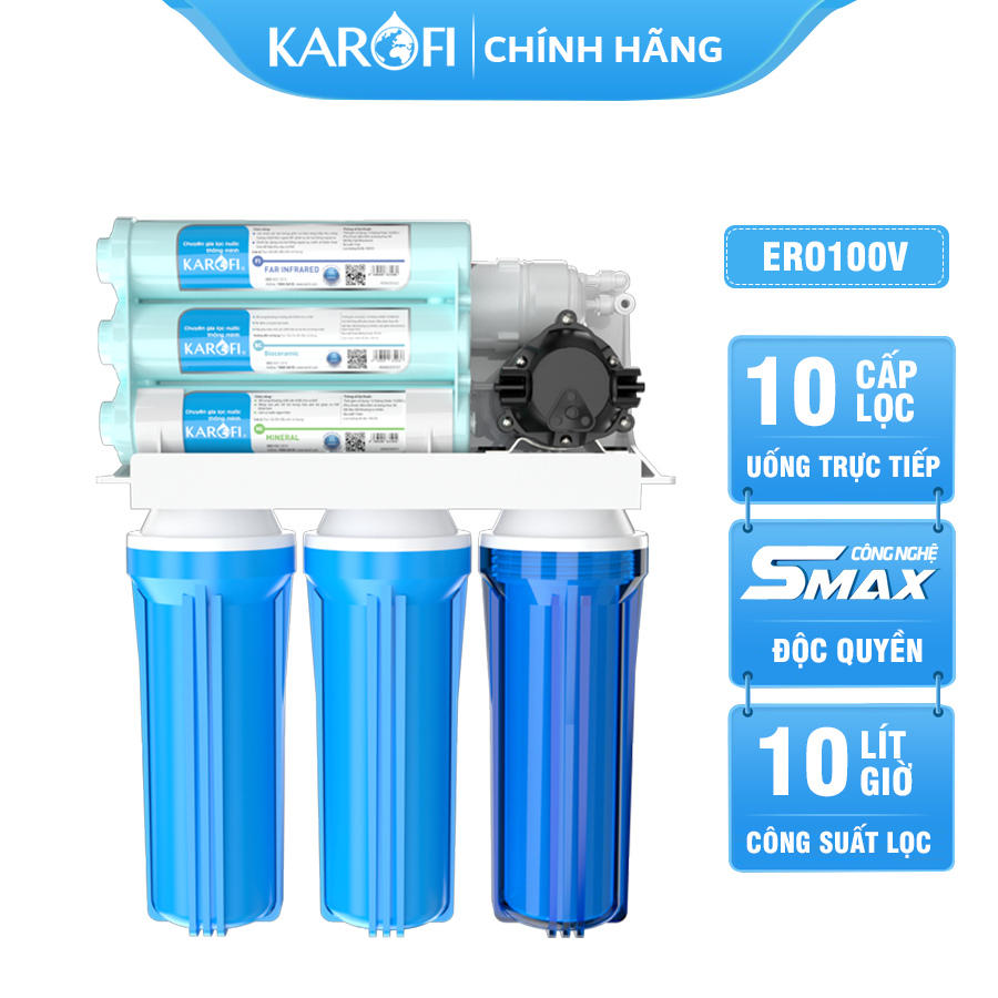 Máy lọc nước Karofi KT-ERO100V 10 Lõi - Mẫu Mới 2026
