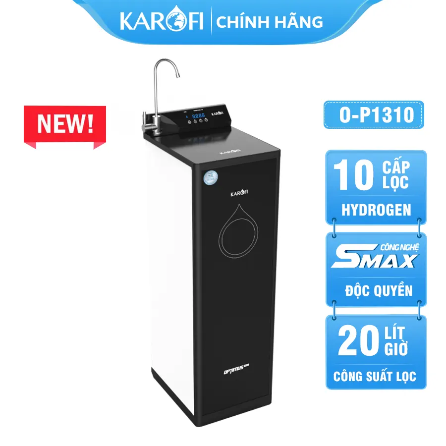 Máy lọc nước Karofi Optimus Plus O-P1310 - 10 Lõi Thông Minh - Update 2026