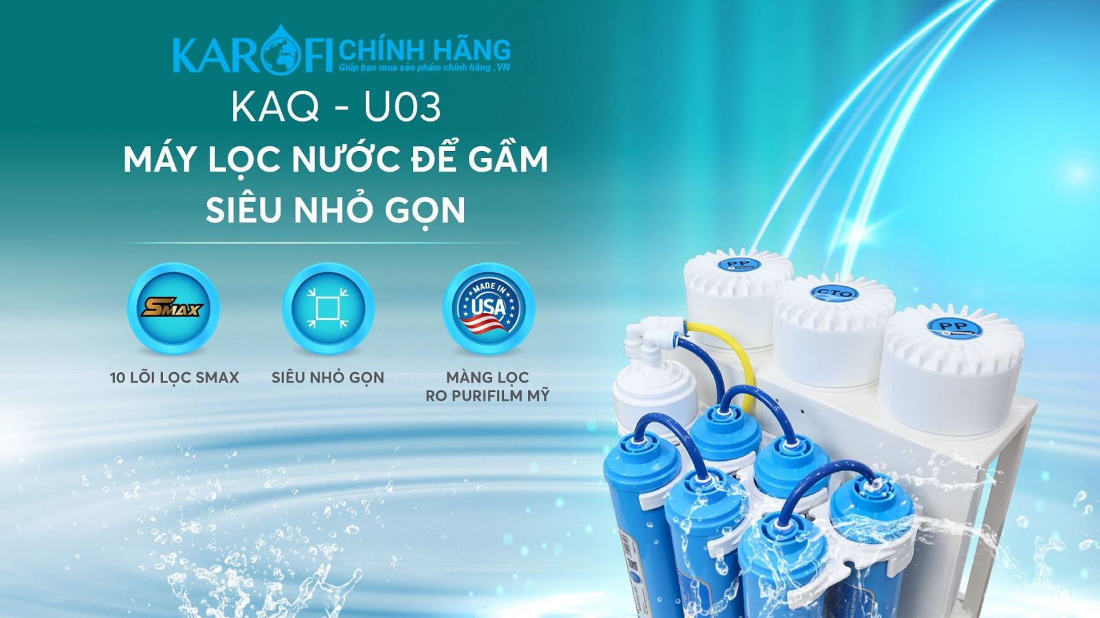 Máy lọc nước Karofi KAQ-U03