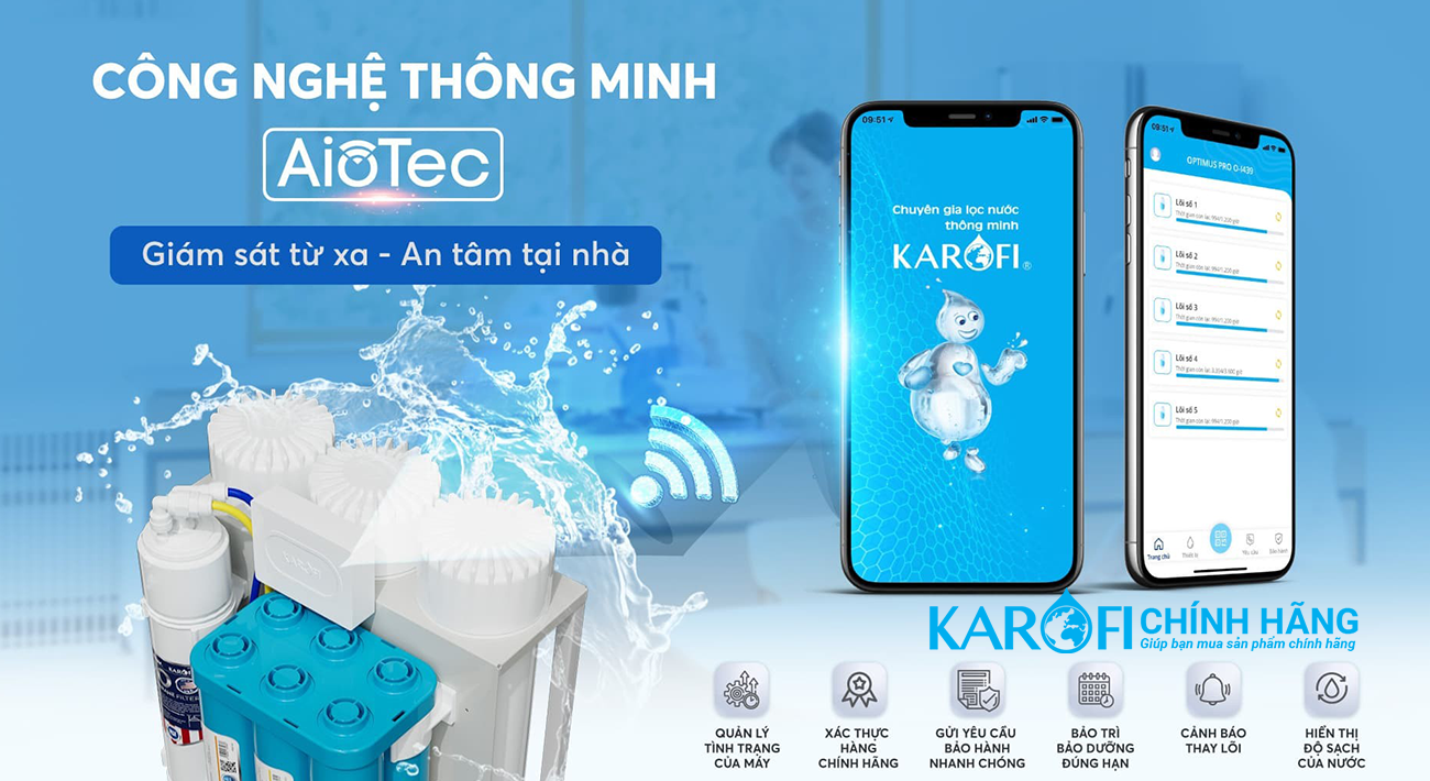 Máy lọc nước Karofi KAQ-U96 - 10 Lõi Cao Cấp