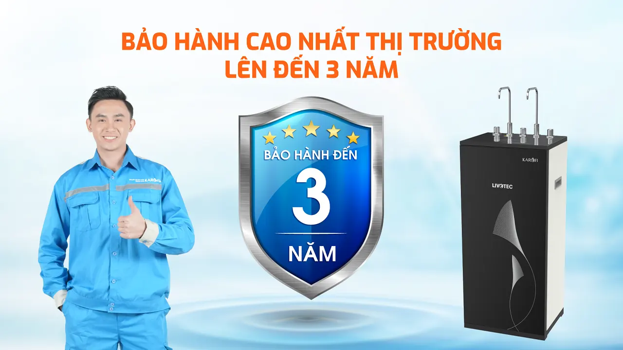 Máy lọc nước nóng lạnh Karofi Livotec 629