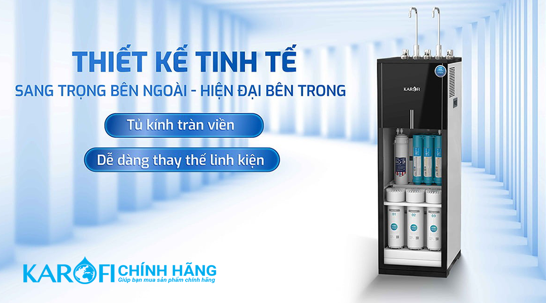 Thiết kế tinh tế Máy lọc nước nóng lạnh Karofi KAD-L56