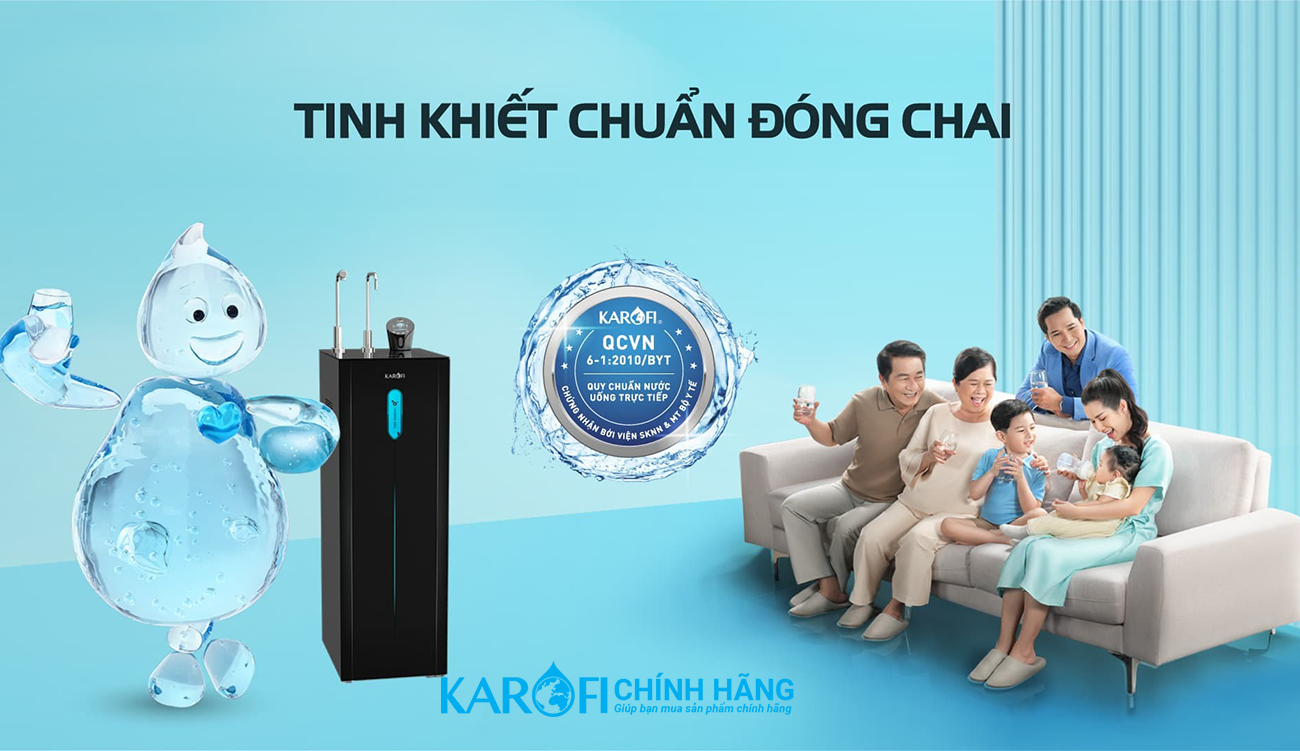 Máy lọc nước nóng lạnh Hydro-ion Karofi KAE-S85 Plus