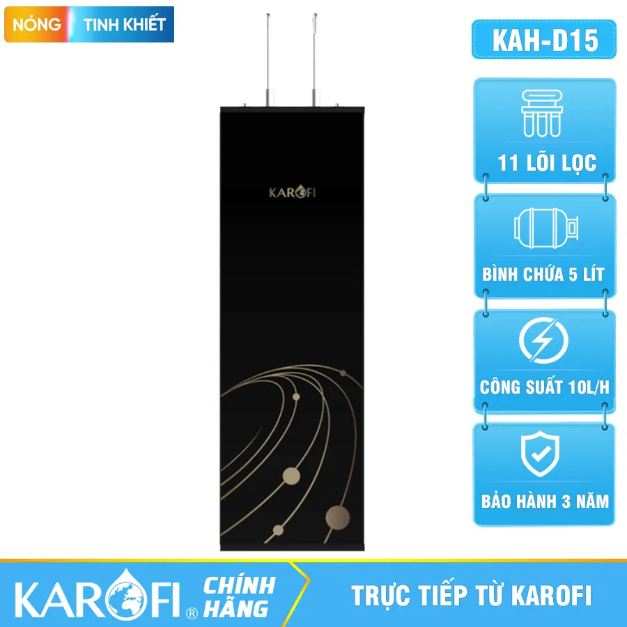 Máy lọc nước nóng nguội Karofi KAH-D15