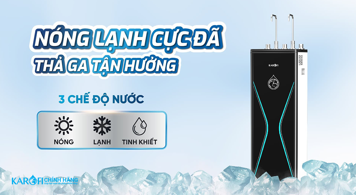 Máy lọc nước nóng lạnh Karofi KAD-D528