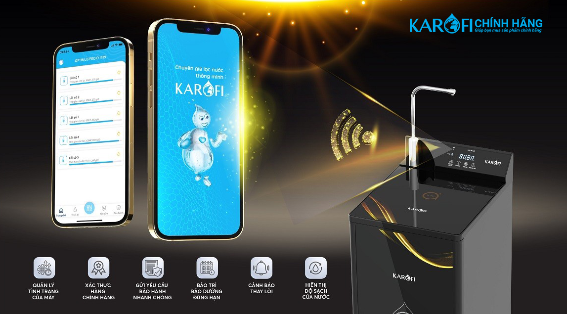 Máy lọc nước nóng lạnh Karofi KAD - D68 