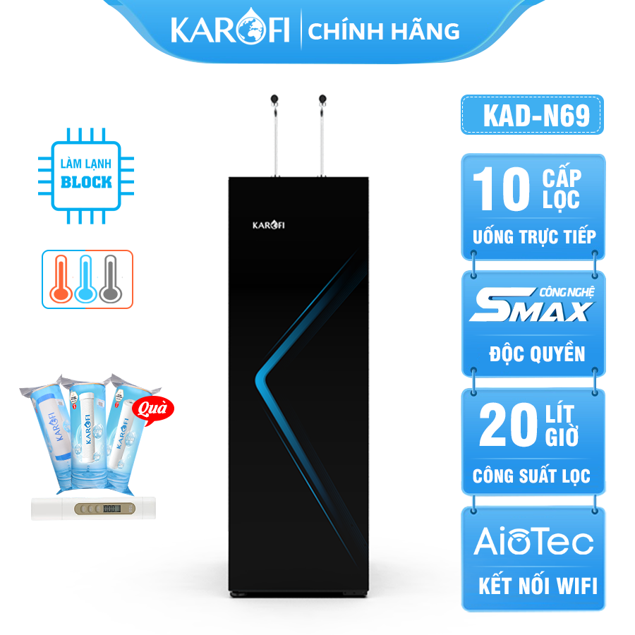 Máy lọc nước nóng lạnh Karofi KAD-N69
