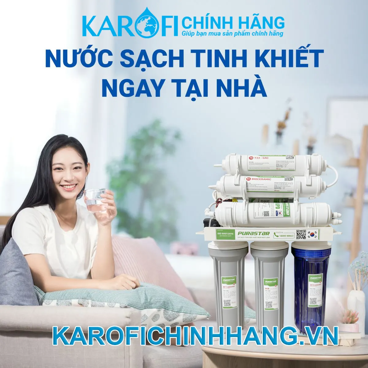 Máy lọc nước Karofi Purastar P38