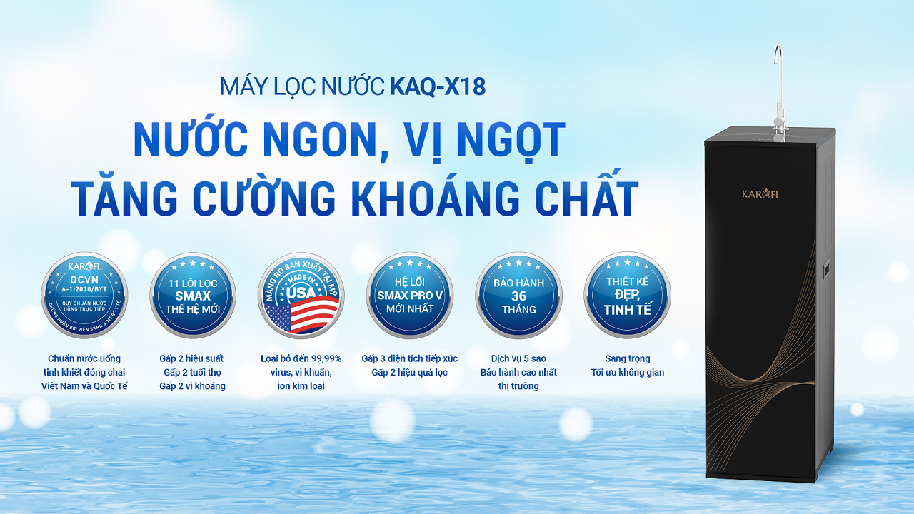 Máy lọc nước Karofi KAQ-X18 11 Lõi lọc