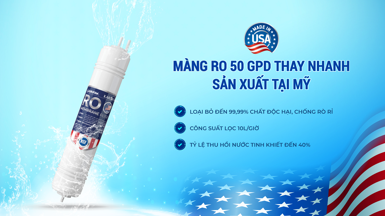 Máy lọc nước Karofi KAQ-X18 11 Lõi lọc