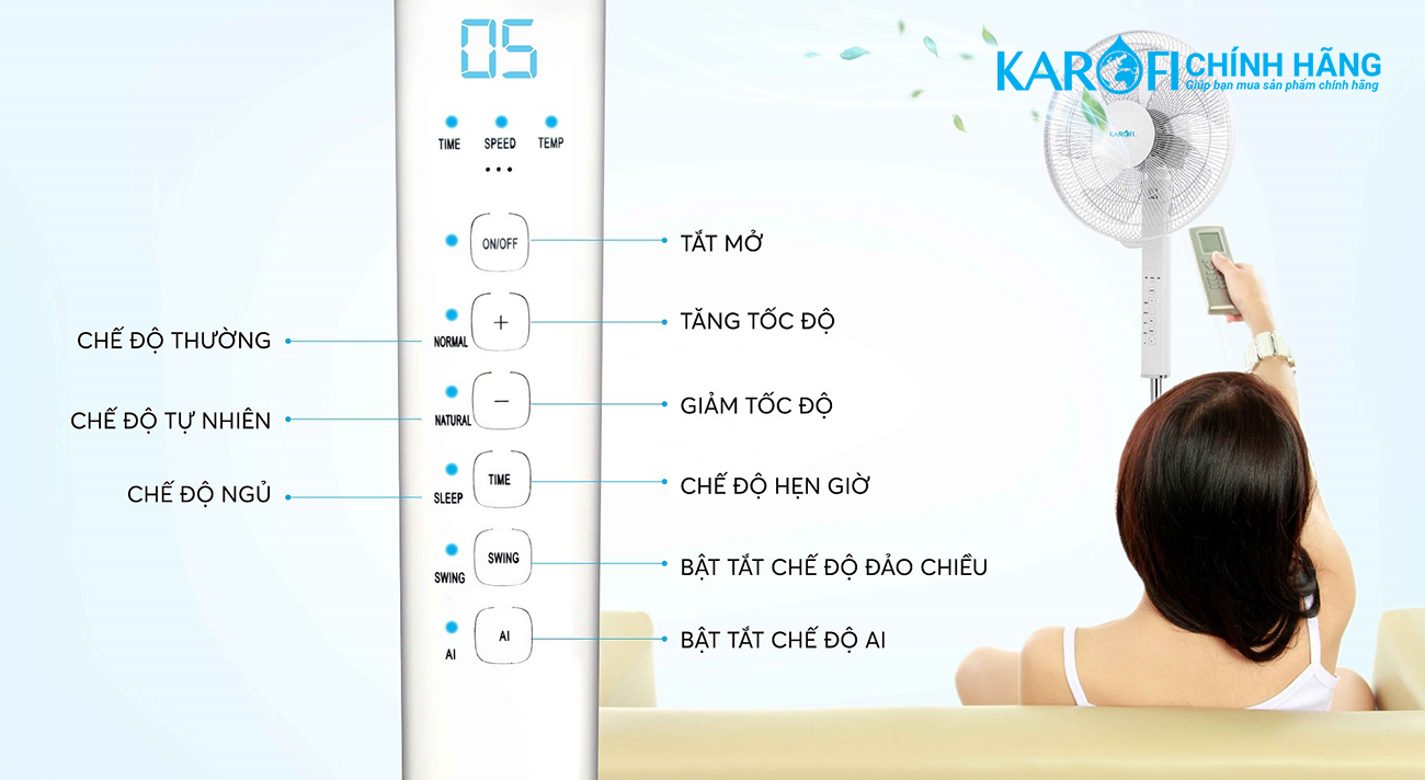 Quạt cây Karofi KF-400IAC