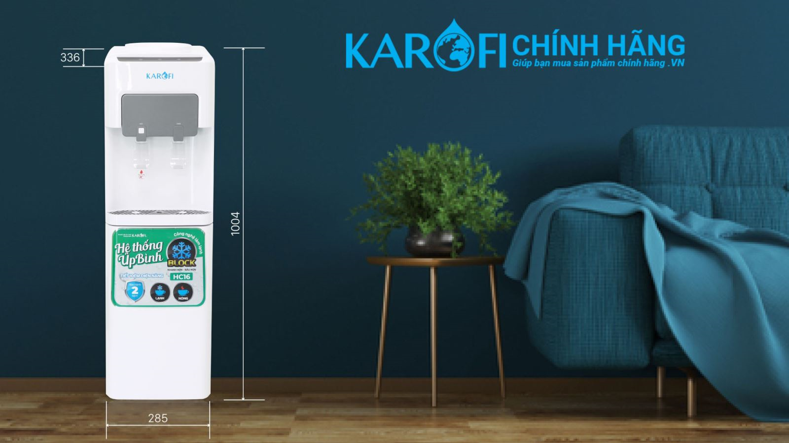 Cây nước nóng lạnh Karofi HC16