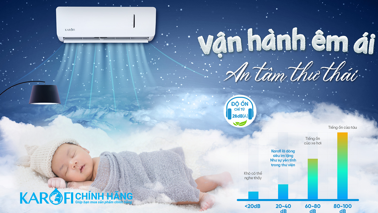 Điều hoà không khí Karofi 9000BTU KDC-WF09