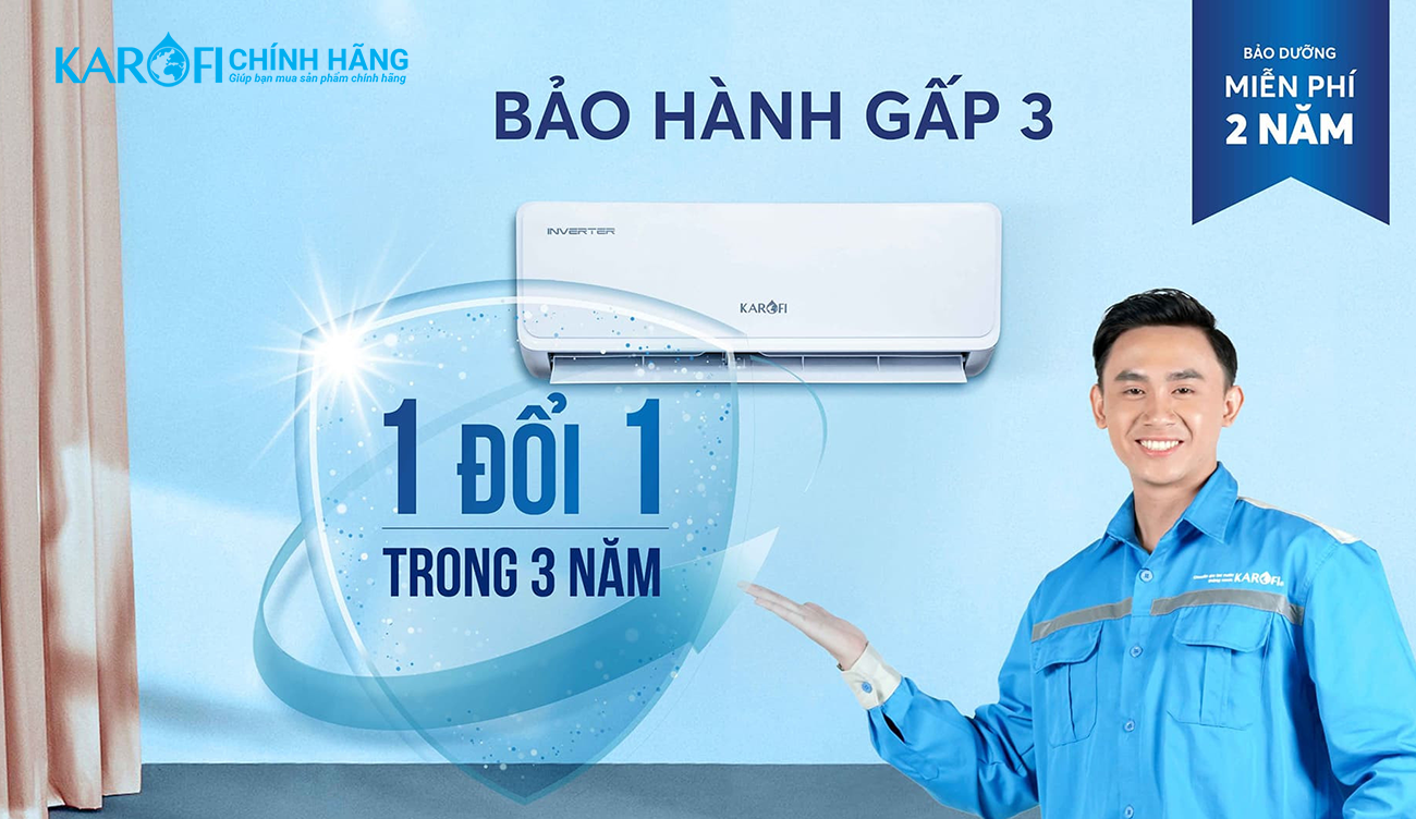 Điều hoà không khí Karofi 9000BTU KDC-WI09 bảo hành 3 năm