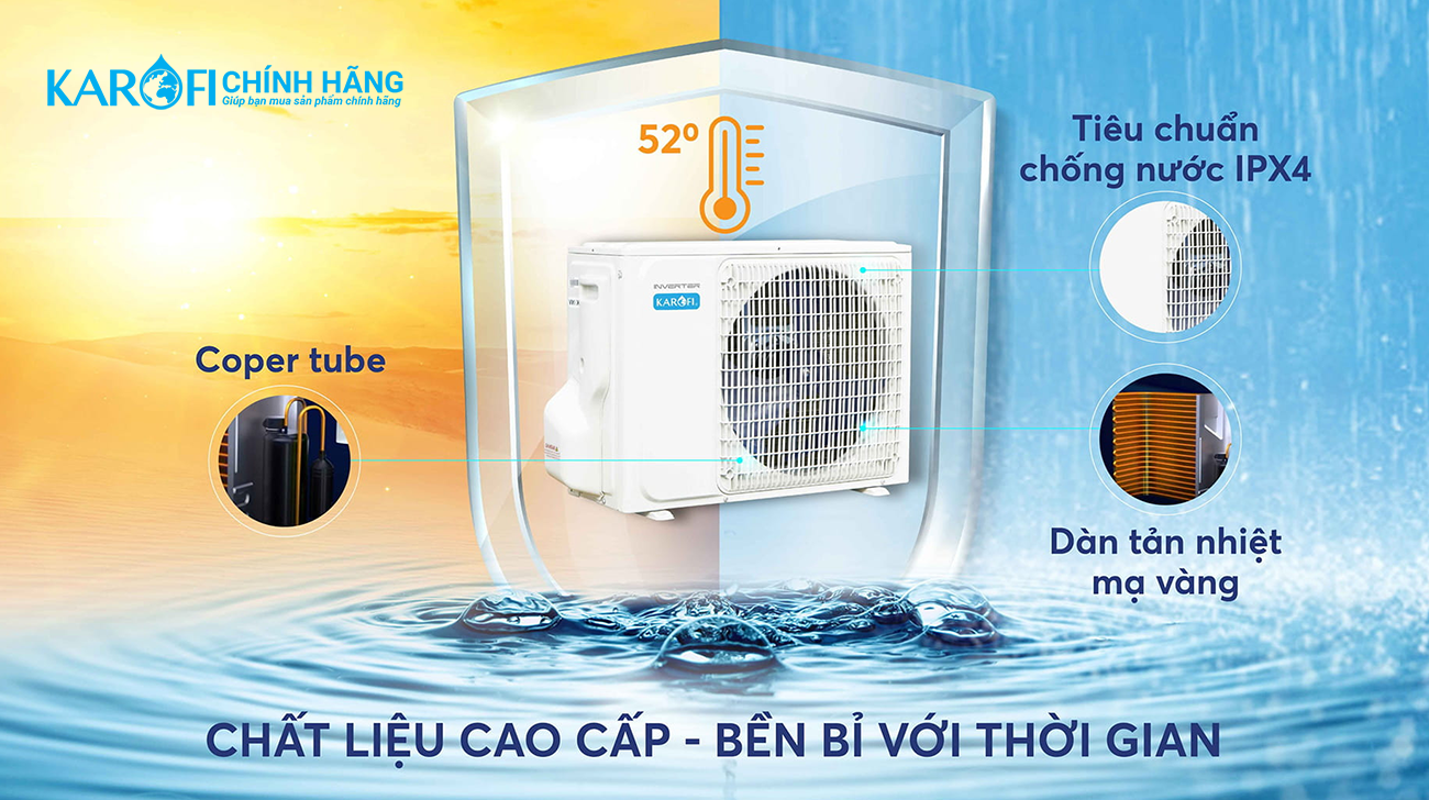 Điều hoà không khí Karofi 9000BTU KDC-WI09 bền bỉ