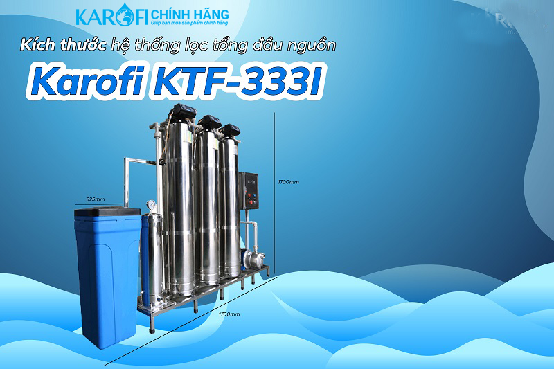 Máy lọc nước đầu nguồn Karofi KTF-333I - Cột Inox