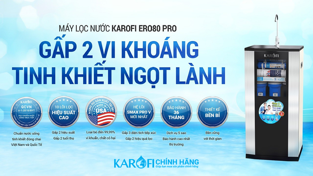 Máy lọc nước Karofi ERO80 PRO