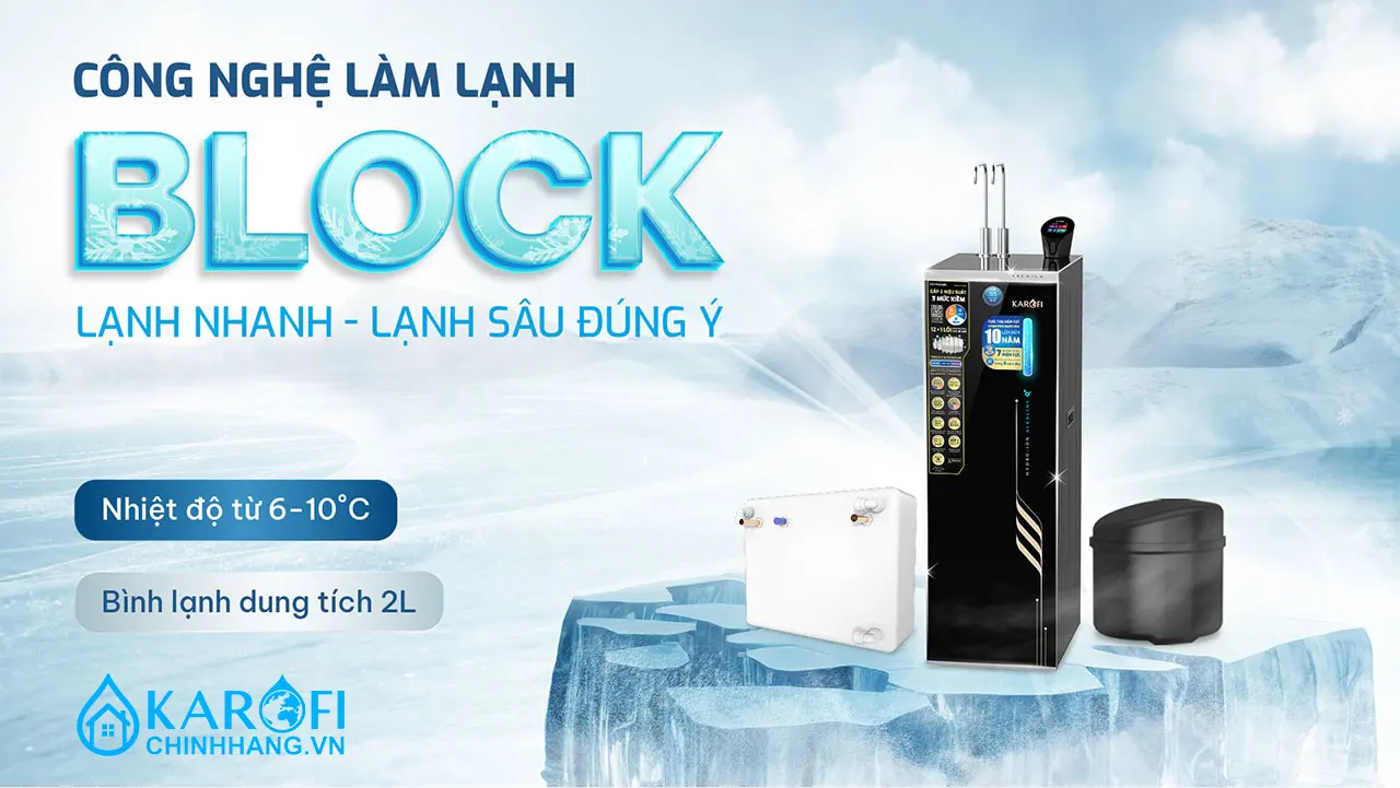 Công nghệ làm lạnh Máy lọc nước nóng lạnh Hydro-ion Kiềm Karofi SA8 PREMIUM