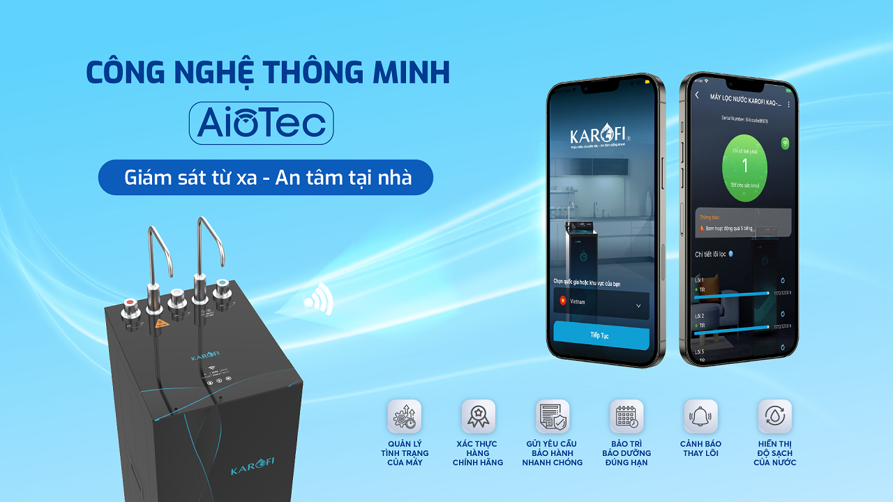 Máy lọc nước nóng lạnh Karofi KAD-X68