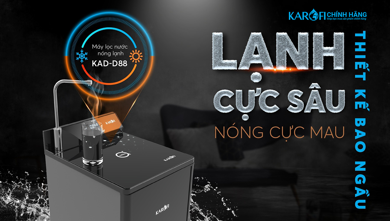 Máy lọc nước nóng lạnh Karofi KAD-D88
