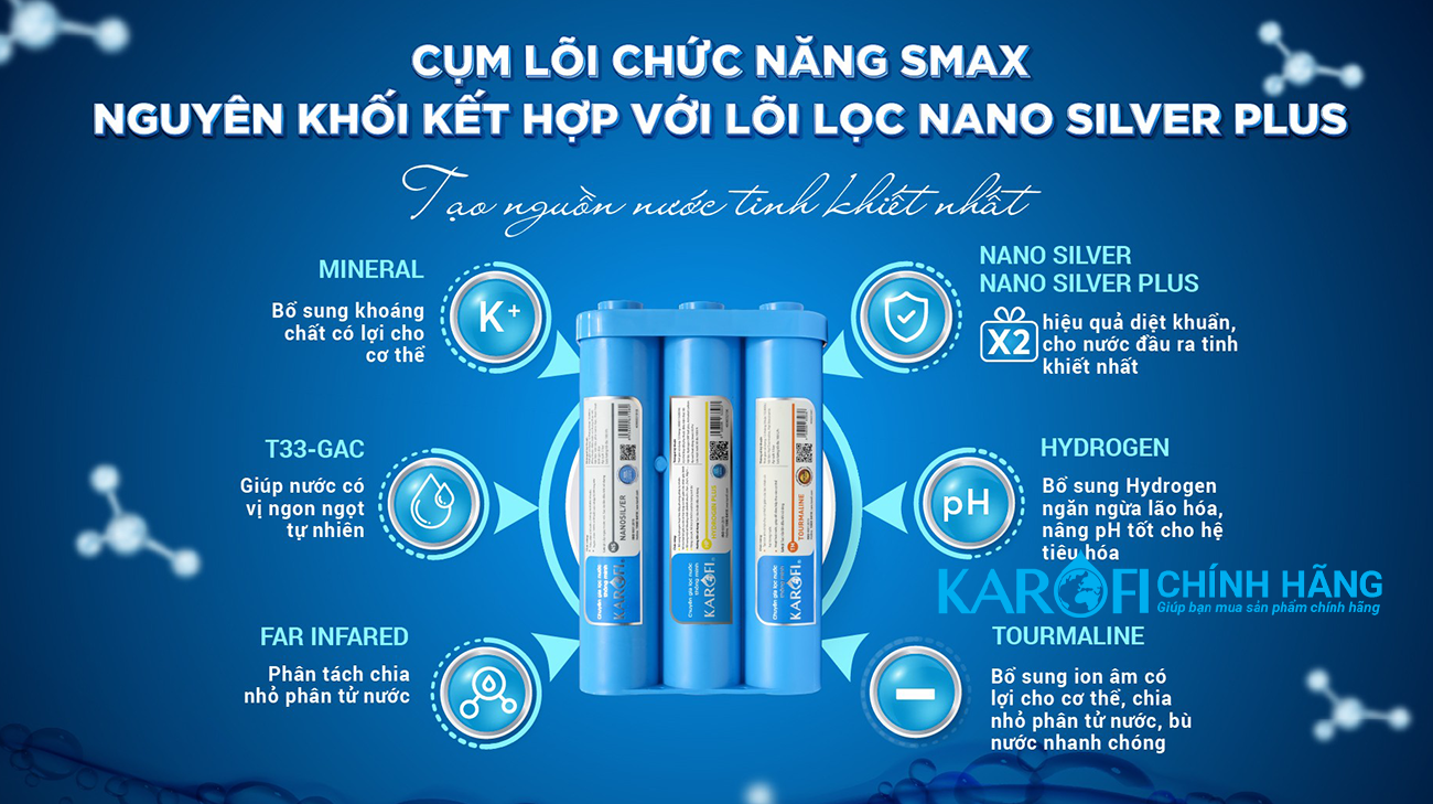 Máy lọc nước nóng lạnh Karofi KAD-D966