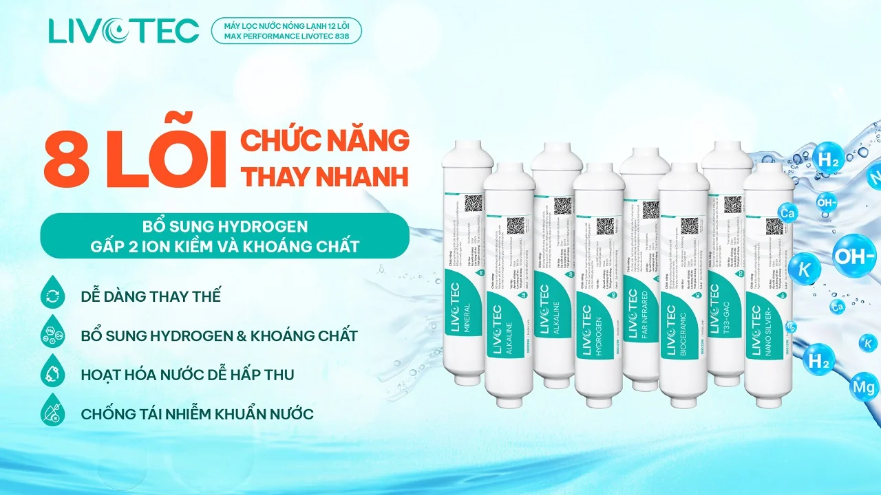 Máy lọc nước nóng lạnh Livotec 838