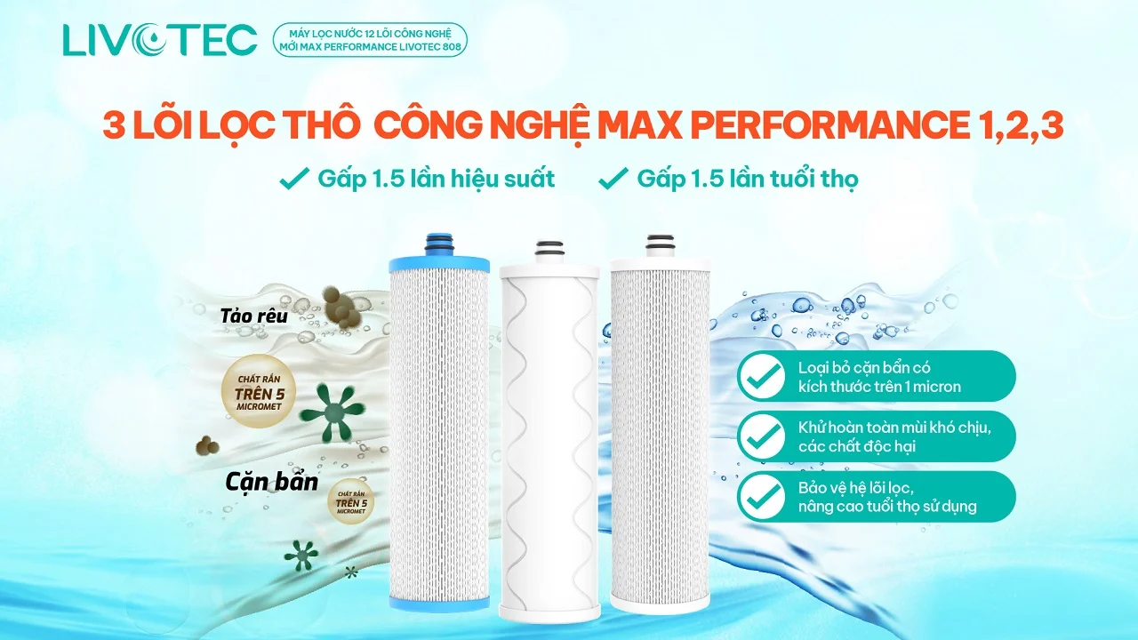 Máy lọc nước Livotec 808 Lõi 123