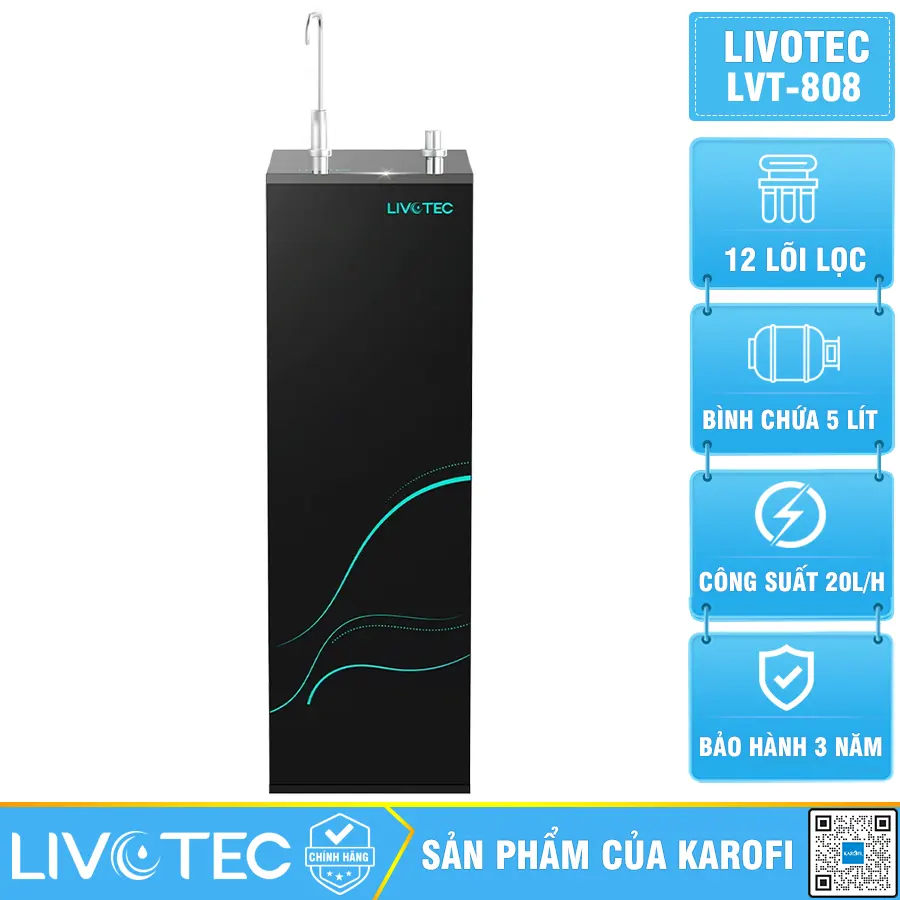 Máy lọc nước Livotec 808 - 12 Lõi lọc, Mẫu Mới 2026