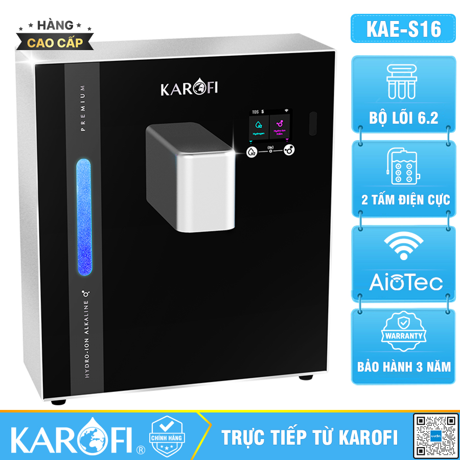 Máy tạo nước Hydro-ion kiềm Karofi KAE-S16 - Mẫu 2026
